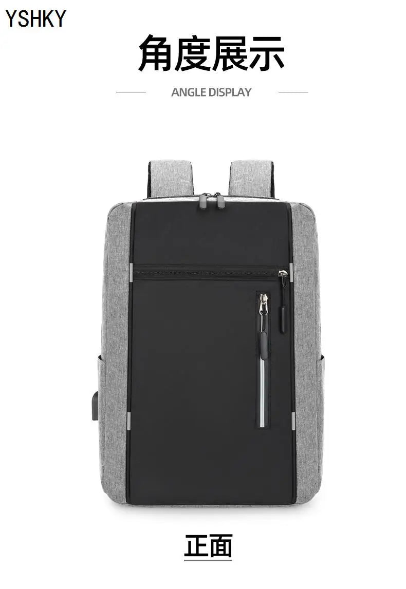 Women Fashion backpack soft leather multi-functional bag Polyester large capacity computer backpack - Clikcy