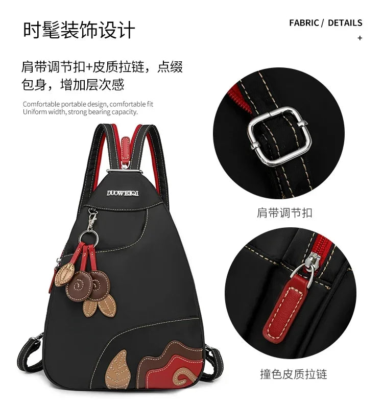 Casual Solid Nylon Designer Style Backpacks for Women 2025 High Quality Simple Versatile Commute Hot Trendy Sweet School Bags - Clikcy