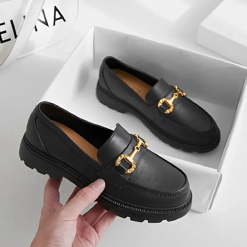2023 New British Style Women's Loafers Thick Bottom Versatile Casual Anti-slip Waterproof Outer Wear Low-cut Rain Shoes - Clikcy
