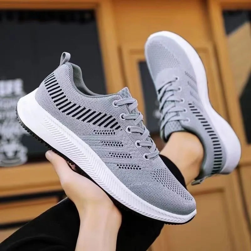 Men's casual light mesh sports shoes summer breathable cool running shoes fashion soft sole comfortable non slip male'ssneakers - Clikcy