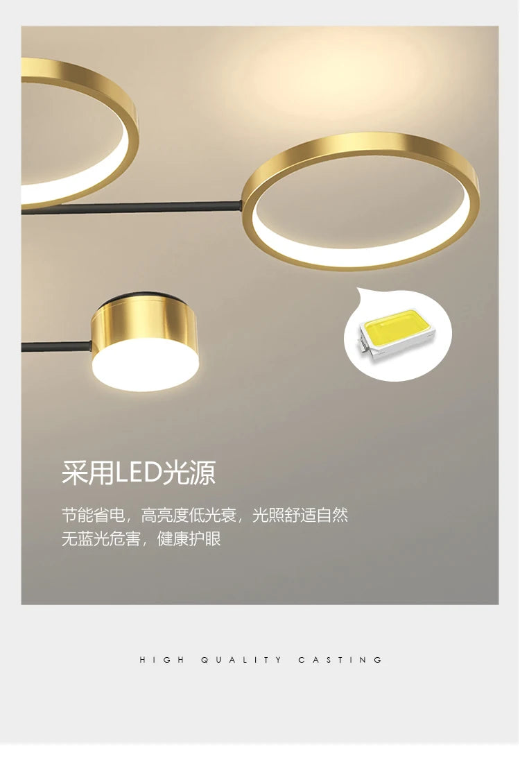 2025 New Chandeliers Romantic Starry Modern Ceiling Light Fixture 6 Lights White Creative Home Stepless Dimmable  Ceiling Lamp - Clikcy