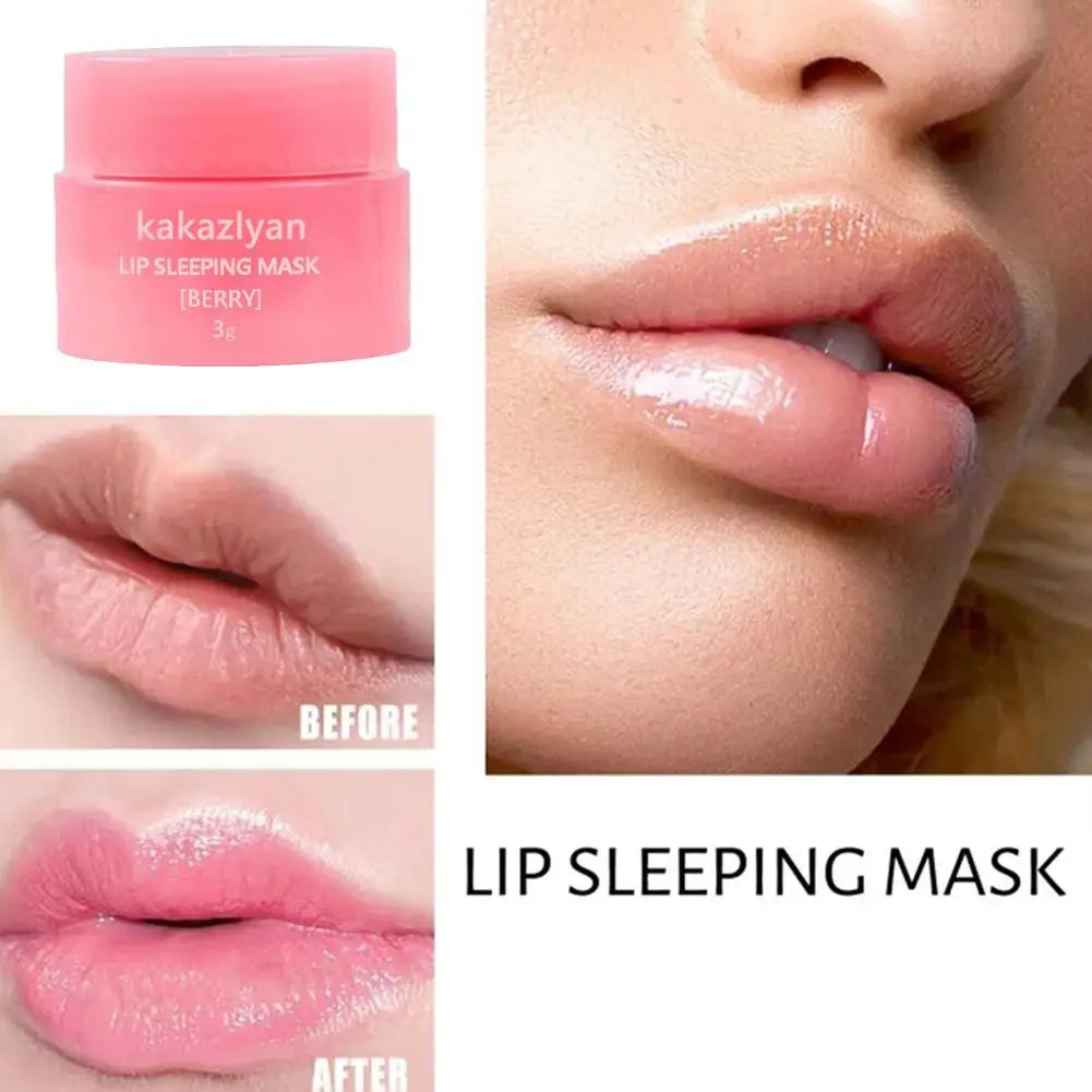 3g South Korea Lip Sleep Mask Night Sleep Maintenance Moisturizing Lip Gloss Bleach Cream Nourishing Lip Care Lip Balm - Clikcy