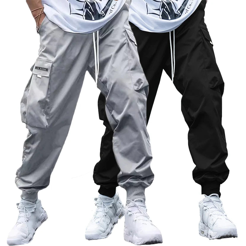 Fashion Lightweight Cargo Pants Summer Breathable Casual Sweatpants 2/1Pcs Hip-Hop Drawstring Trousers Outdoor High Street Pants - Clikcy