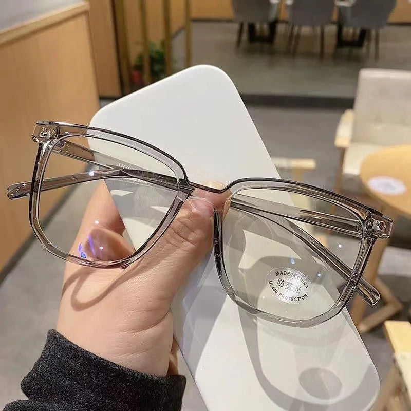 Anti-blue Light Glasses for Women with Regular Eyeglass Frame Finished Retro Flat Light Frame - Clikcy