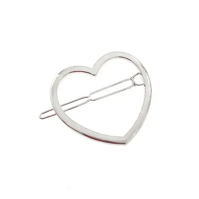 20240Fashion Woman Hair Accessories Triangle Hair Clip Pin Metal Geometric Alloy Moon Circle Hairgrip Barrette Girls Headwear