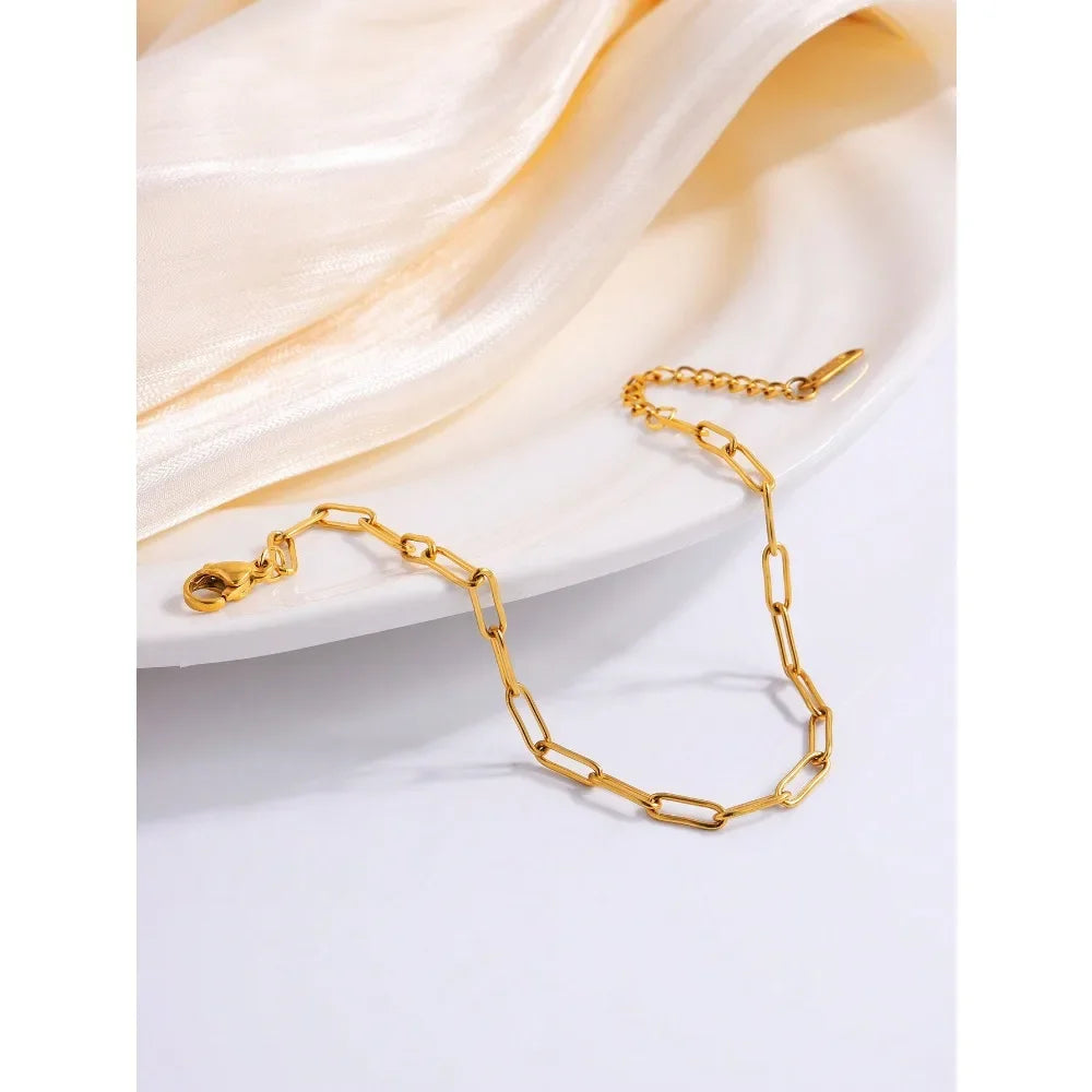 1 Piece Of Simple Casual Fashion Stainless Steel Round Snake Flat Snake Bracelet Is Suitable For Daily Wear, Gifts For Couples - Clikcy