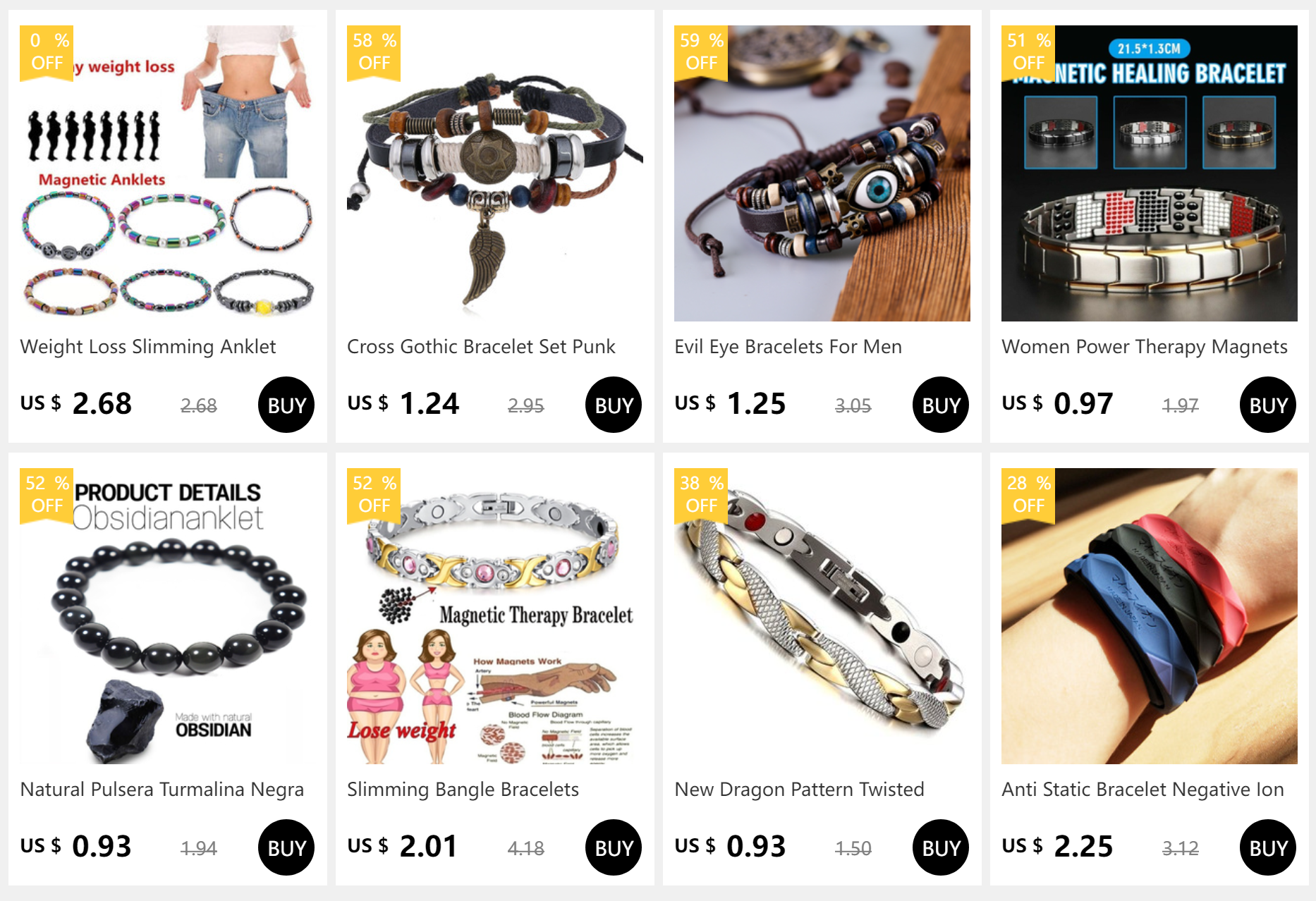 Charm bracelet Health Energy Bangle Arthritis Twisted Magnetic Exquisite Bracelet Male Gift Power Therapy Magnets Men Bracelet - Clikcy