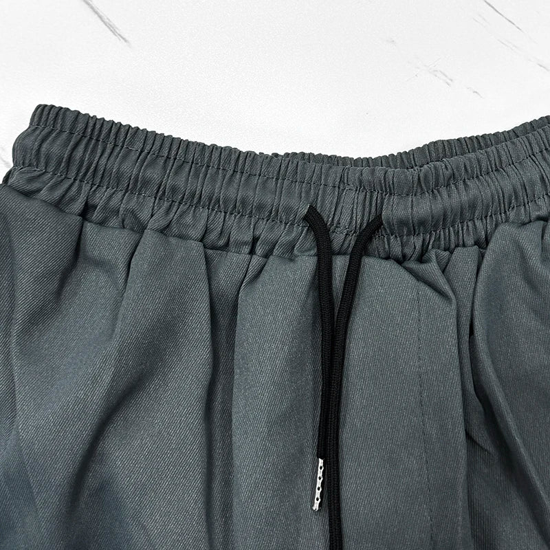 2025 Summer Men's New Thin Harlan Elastic Cargo Pants Loose Sports Trend All Tie Feet High Street Casual Pants - Clikcy