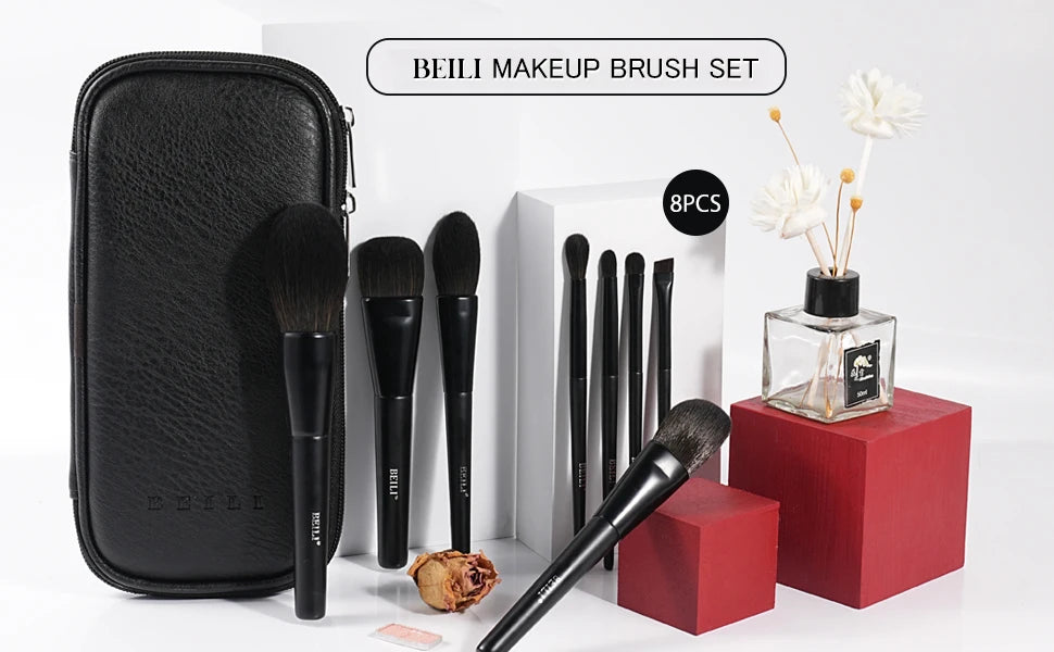 BEILI Professional Makeup Brushes 9/15/30Pcs for Foundation Contour Eyeshadow Blending Synthetic Hair Cosmetics Brush Set - Clikcy