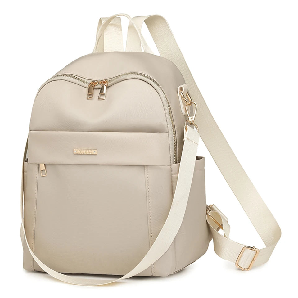 Simple Modern Backpack Women Waterproof Nylon Daypack Large Capacity School Bag Student Lightweight Back Pack Ladies Travel Bags - Clikcy