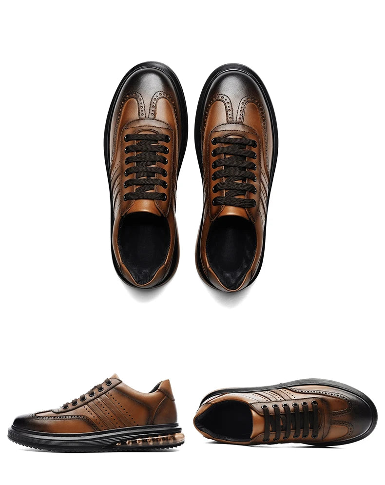 XIMO BULL Autumn Men's Casual Leather Shoes, Quality Men's Casual Sports Shoes, Business Outdoor Shoes, Men's Driving Work Shoes