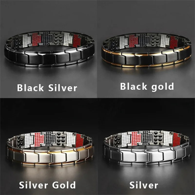 Charm bracelet Health Energy Bangle Arthritis Twisted Magnetic Exquisite Bracelet Male Gift Power Therapy Magnets Men Bracelet - Clikcy