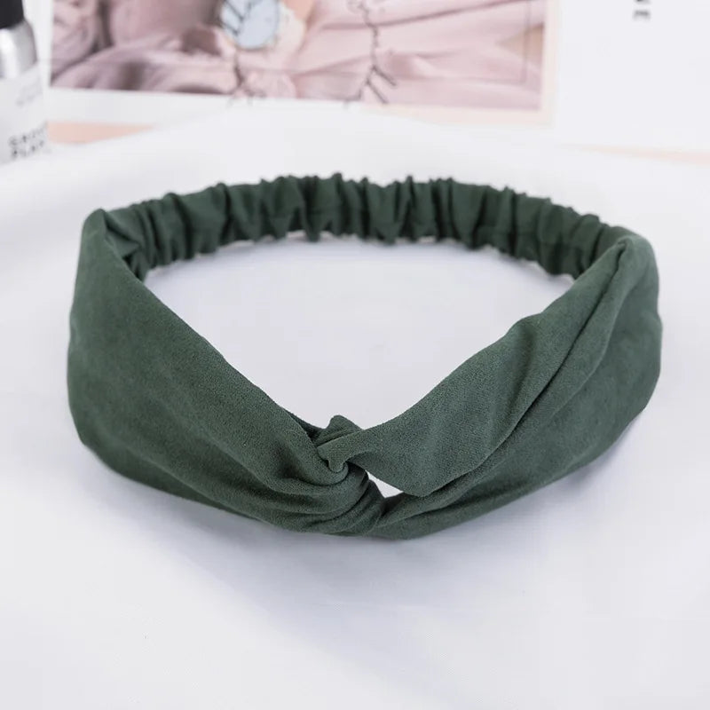 2024 New Design Fashion Women Summer Style Headbands Bohemian Girl Cross Turban Bandage Bandanas Hairbands Hair Accessories