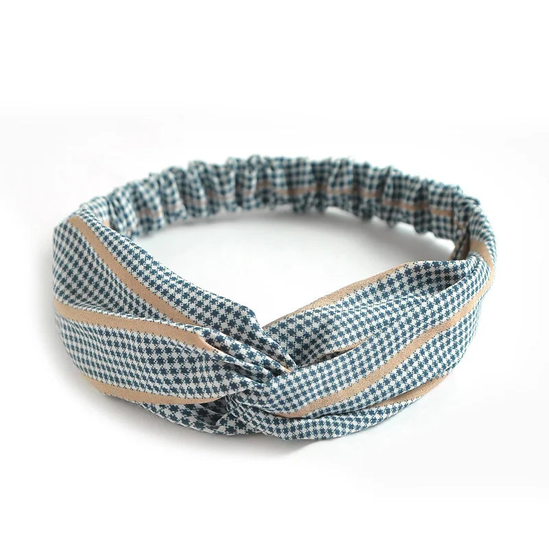 2024 Fashion Women Girls Bohemian Hair Bands Print Headbands Vintage Cross Turban Bandage Bandanas HairBands Hair Accessories