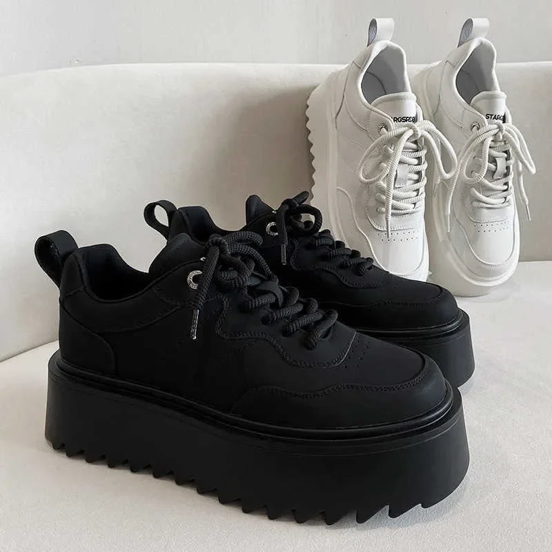 Platform Men's Casual Shoes New Skateboarding Shoes for Men Sneakers Fashion Men Black Vulcanized Shoes Non-slip Casual Sneakers