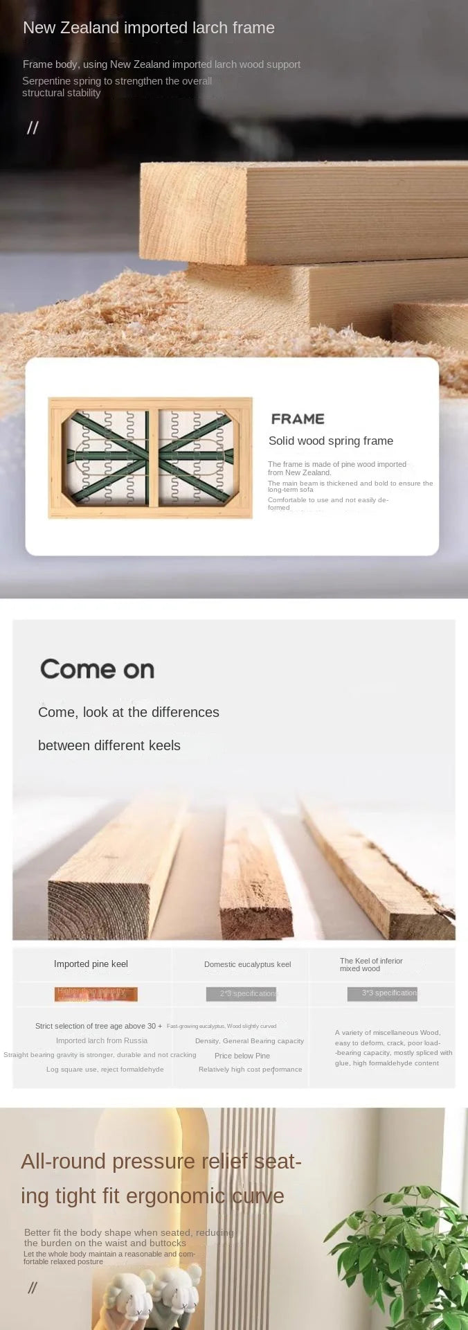 Large Filler Beige Sofas Wood Design Reclining Designer Luxury Couch Lounges Modular Nordic Divano Soggiorno Unique Furniture - Clikcy