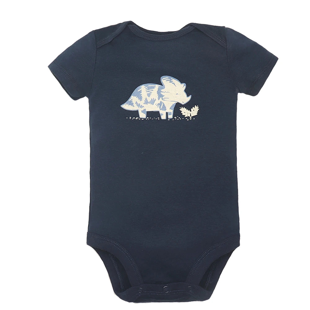 5PCS/Lot Baby Boys Girls Bodysuits 100% Cotton Short Sleeves Kids Clothes 6-24 Month Newborn Baby Clothing bebe Jumpsuit - Clikcy