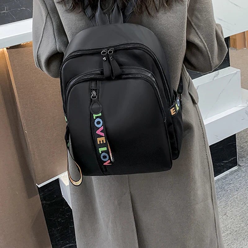 Women's new Korean version of all fashionable Oxford cloth backpack Fashion leisure large capacity travel bag - Clikcy