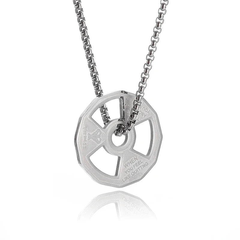 Punk Vintage Double Layer Boxing Gloves Pendant Necklace for Men Fighting Fashion Athleisure Jewelry Hip Hop Items - Clikcy