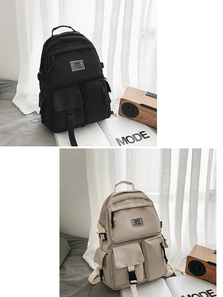 Shoulder bag Men's and Women's Universal Nylon Large Capacity Casual Schoolbag Plug Buckle Computer Backpack Daily Commuting - Clikcy