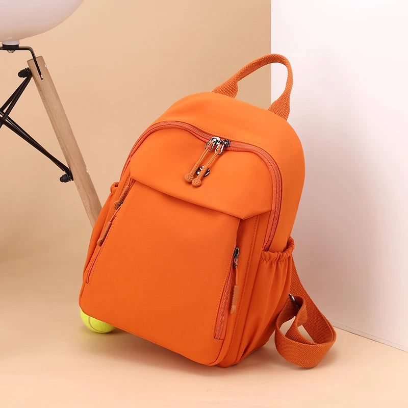 New High Quality Nylon Women Back Pack Solid Color Waterproof Travel Backpack Casual School Bags Girls Shoulder Bag Sac A Dos - Clikcy