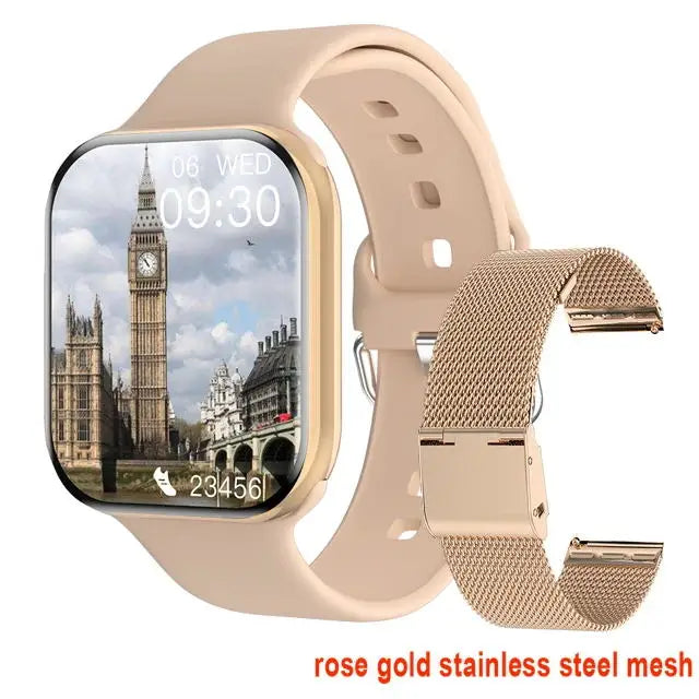 2025 Watch 9 Smart Watch Men Body Temperature BT Call NFC Always on Display GPS Sport Watches Women Smartwatch For Apple Android - Clikcy