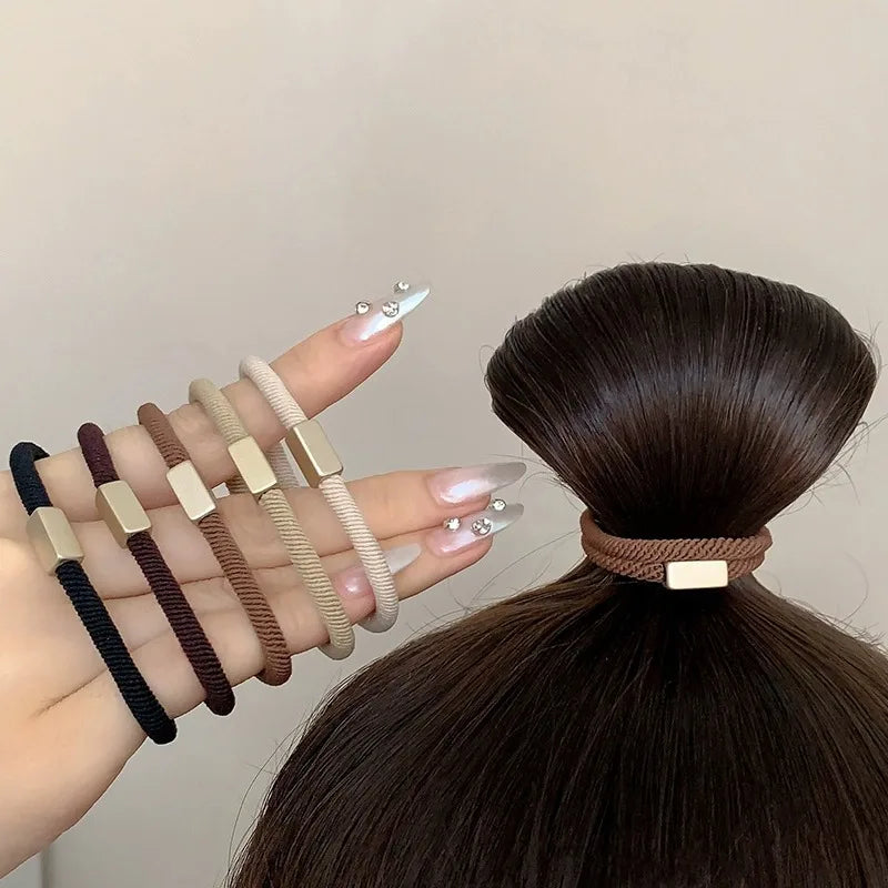 AWAYTR 5PCS New Girls Elastic Hair Rubber Bands  Headbands Women Hair Tie Hair Gum Ponytail Hair Holders Hair Accessories - Clikcy